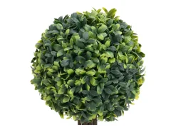 Plantas artificiales de boj (2 unidades, con macetas, bola verde, 33 cm)
