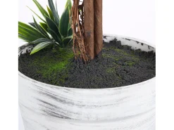Sale Plantas artificiales de lavanda, 2 piezas, con maceta y musgo artificial, 60 cm, (24 x 24 x 60 cm) Verde