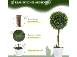 Sale Plantas artificiales de lavanda, 2 piezas, con maceta y musgo artificial, 60 cm, (24 x 24 x 60 cm) Verde