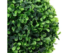 Planta Artificial^Plantas de Boj Artificiales 2 piezas con Maceta Bola 27 cm Verde