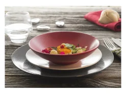 Plato de Ensalada y Pasta Stone Rouge 19 cm (Lote de 6)