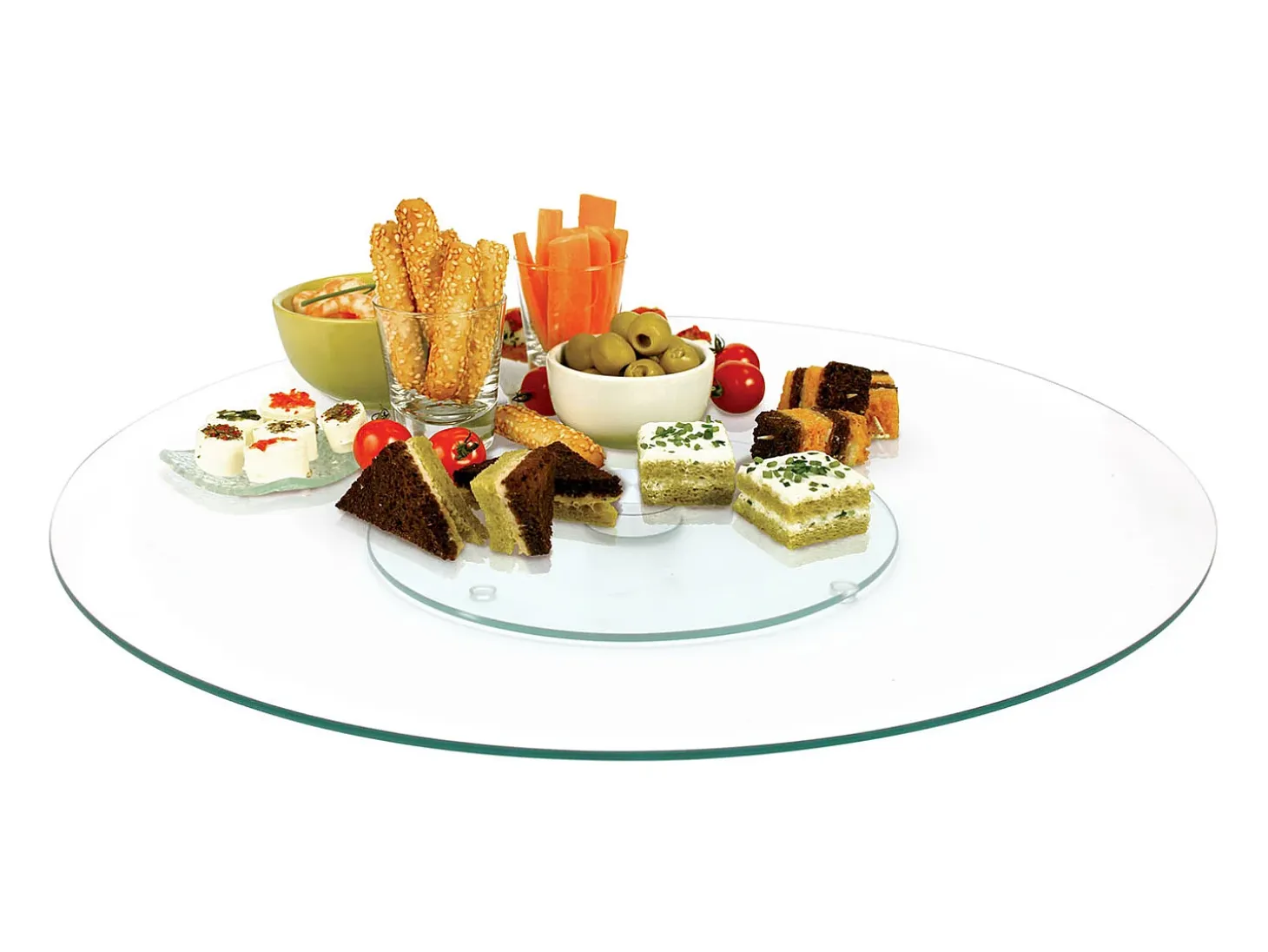 Plato giratorio de cristal de 45 cm