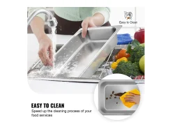 Vajilla^Plato, SucceBuy - Sartén Vaporera de Acero Inoxidable de 10,1 CM de Profundidad con Tapa, 13 L, Antiatasco, Paquete de 4