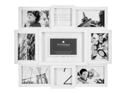 Portafotos de pared Atmosphera 9 marcos blanco 42,5x48,5x3 cm