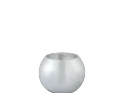 Sale J-Line Portavelas bola de vidrio 15x15x11.5 cm Plateado