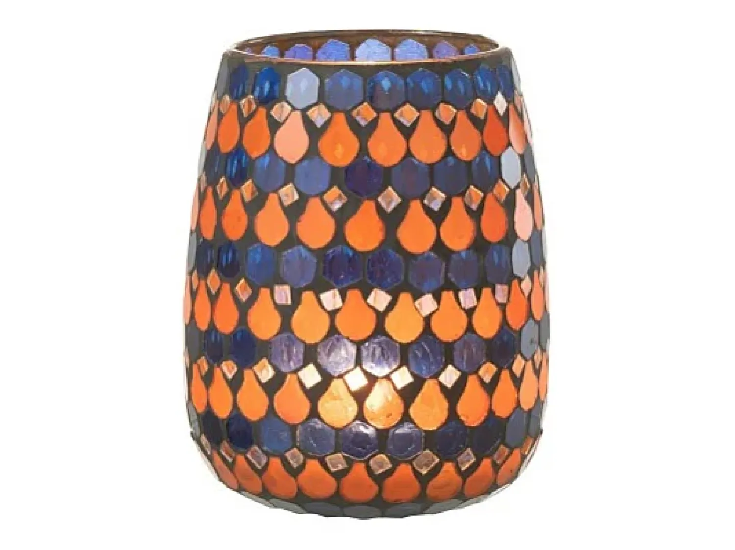 Online J-Line Portavelas de cristal en forma de gota 12.5x12.5x16 cm Azul