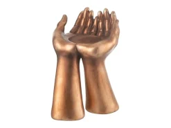 Hot J-Line Portavelas de poliresina cobre 19*17.5*25 cm Cobrizo
