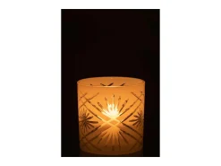 Online J-Line Portavelas de vidrio 15x15x15 cm Blanco