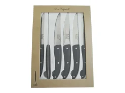 Prestige - Estuche de 6 cuchillos para carne hoja lisa