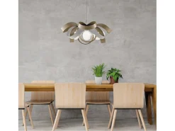 Best Primula - Lámpara colgante de hierro lacado blanco y gris tórtola con cable de acero orientable 4 luces 138 - Ø66 - BL145-4-BT Topo