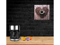 Print decorativo café taza y corazón 28x28x1,5 cm