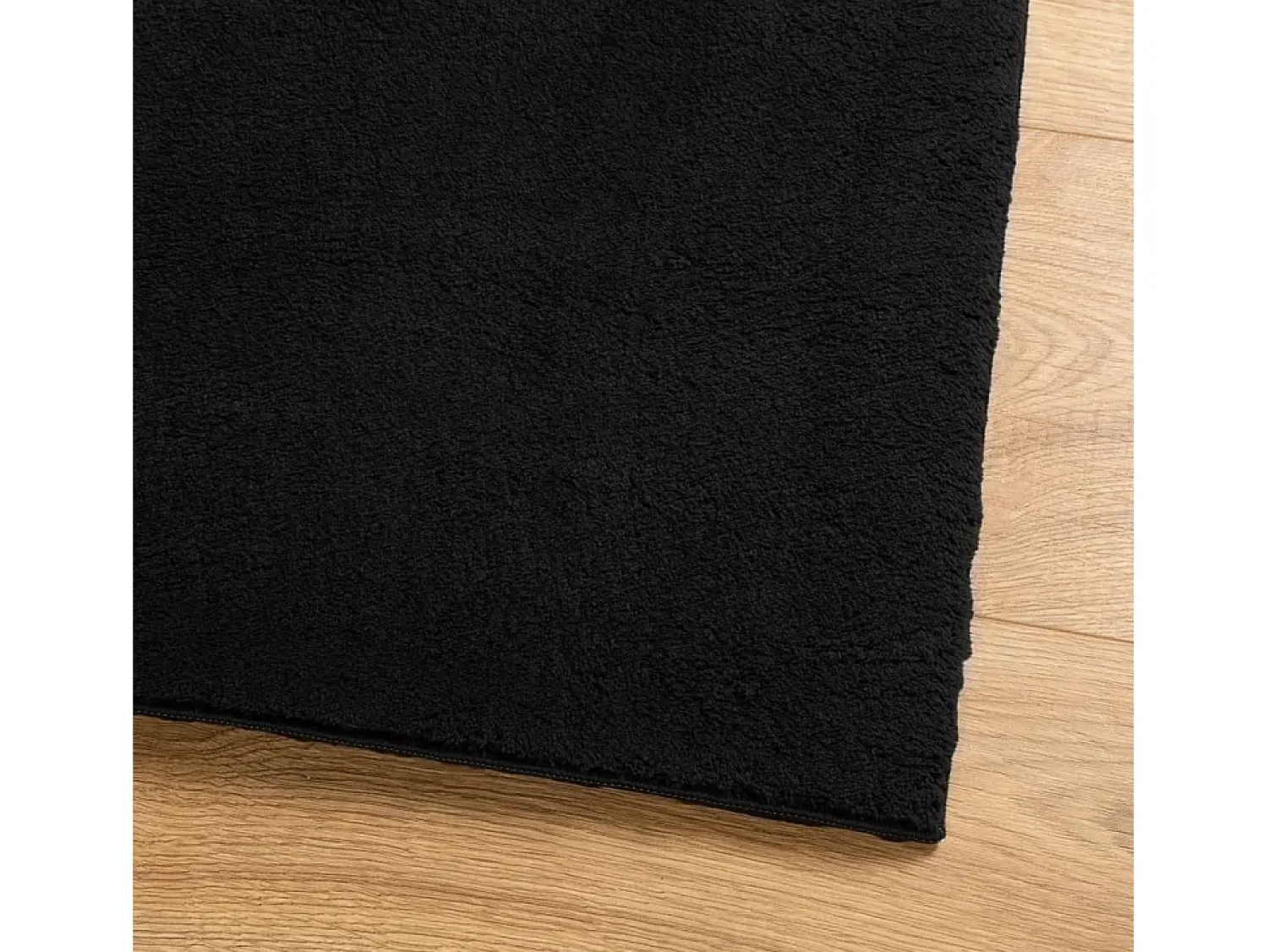 Garden Furniture Alfombra De Salón^Prolenta Premium - Alfombra de pelo corto suave lavable HUARTE 160x160 cm Negro