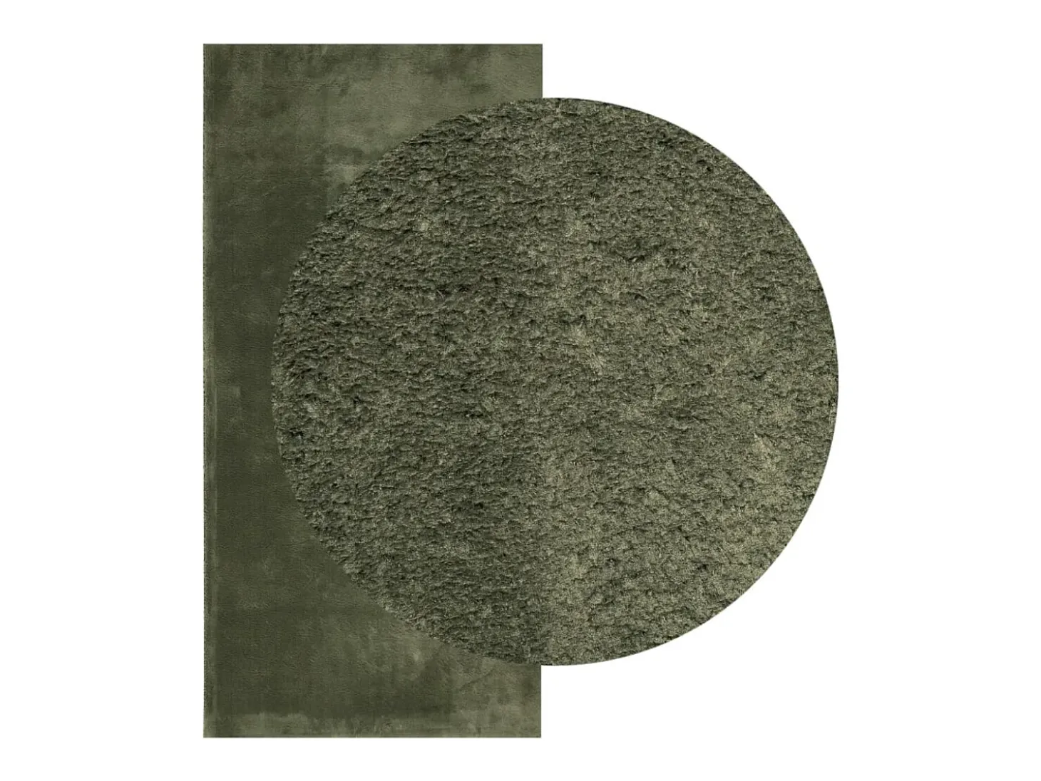 Prolenta Premium - Alfombra pelo corto suave lavable HUARTE verde bosque 100x200cm