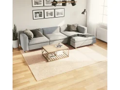 Garden Furniture Alfombra De Salón^Prolenta Premium - Alfombra de pelo corto suave lavable HUARTE 200x280 cm Beige