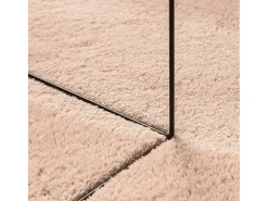 Prolenta Premium - Alfombra de pelo corto suave lavable HUARTE rosado 160x160 cm