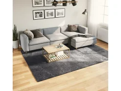 Clearance Garden Furniture Prolenta Premium - Alfombra de pelo corto suave lavable HUARTE antracita 200x280cm Gris antracita