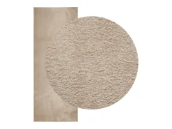 Best Garden Furniture Prolenta Premium - Alfombra de pelo corto suave lavable HUARTE arena 80x200 cm Marru00f3n