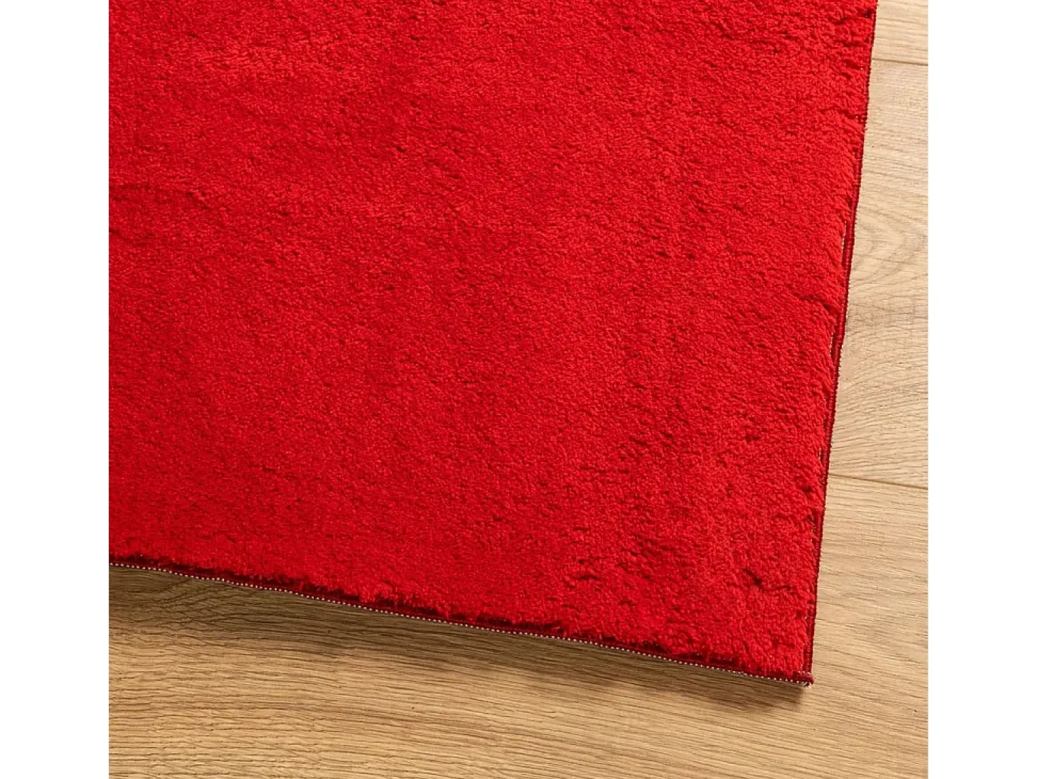 Prolenta Premium - Alfombra de pelo corto suave lavable HUARTE rojo 80x250 cm