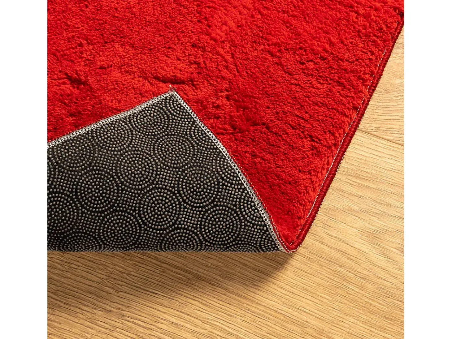 Prolenta Premium - Alfombra de pelo corto suave lavable HUARTE rojo 80x250 cm