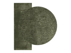 Garden Furniture Prolenta Premium - Alfombra pelo corto suave lavable HUARTE bosque 80x200 cm Verde