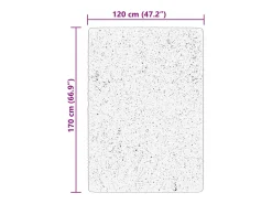 Prolenta Premium - Alfombra de pelo corto suave lavable HUARTE negro 120x170 cm
