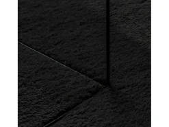 Prolenta Premium - Alfombra de pelo corto suave lavable HUARTE negro 120x170 cm