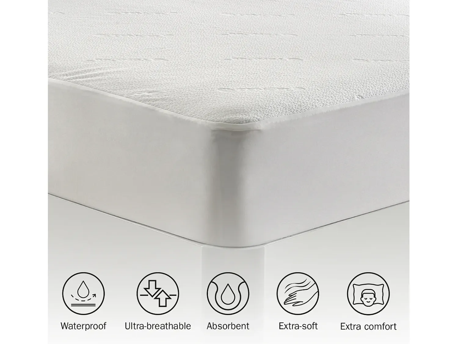Outlet PIKOLIN Protector Colchón Hotel 135x196cm| HOME| Extra suave| 32cm Blanco