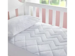 Outlet PIKOLIN Protector Cuna Acolchado Antialérgico Impermeable 70x140cm Blanco