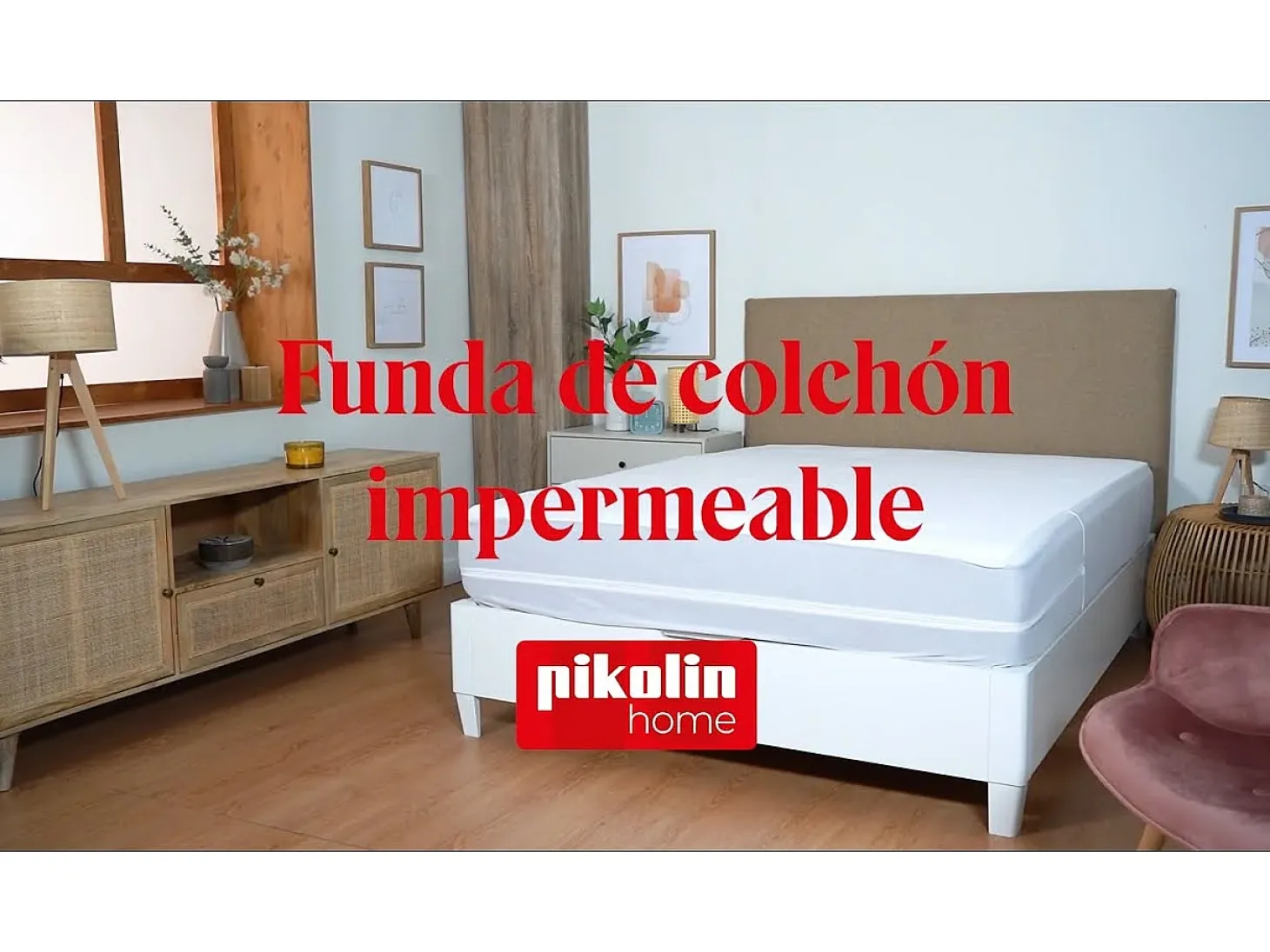 Protector de colchón 90x196cm| PIKOLIN HOME| Hasta 34cm| Impermeable