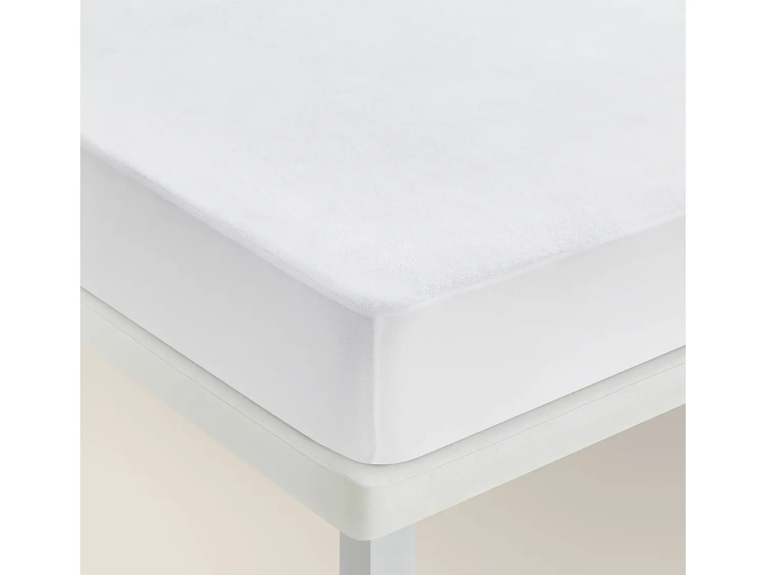 PIKOLIN Ropa De Cama^Protector de colchón 140x196cm| HOME| Algodón Rizo| 32cm Blanco