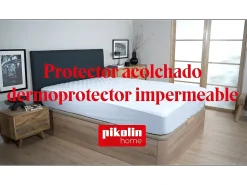 New PIKOLIN Protector de colchón 135x196cm| HOME| Aloe Vera| Hasta 32cm Blanco