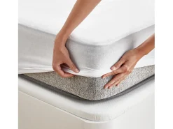 PIKOLIN Ropa De Cama^Protector de colchón 180x196cm| HOME| Algodón Rizo| 32cm Blanco