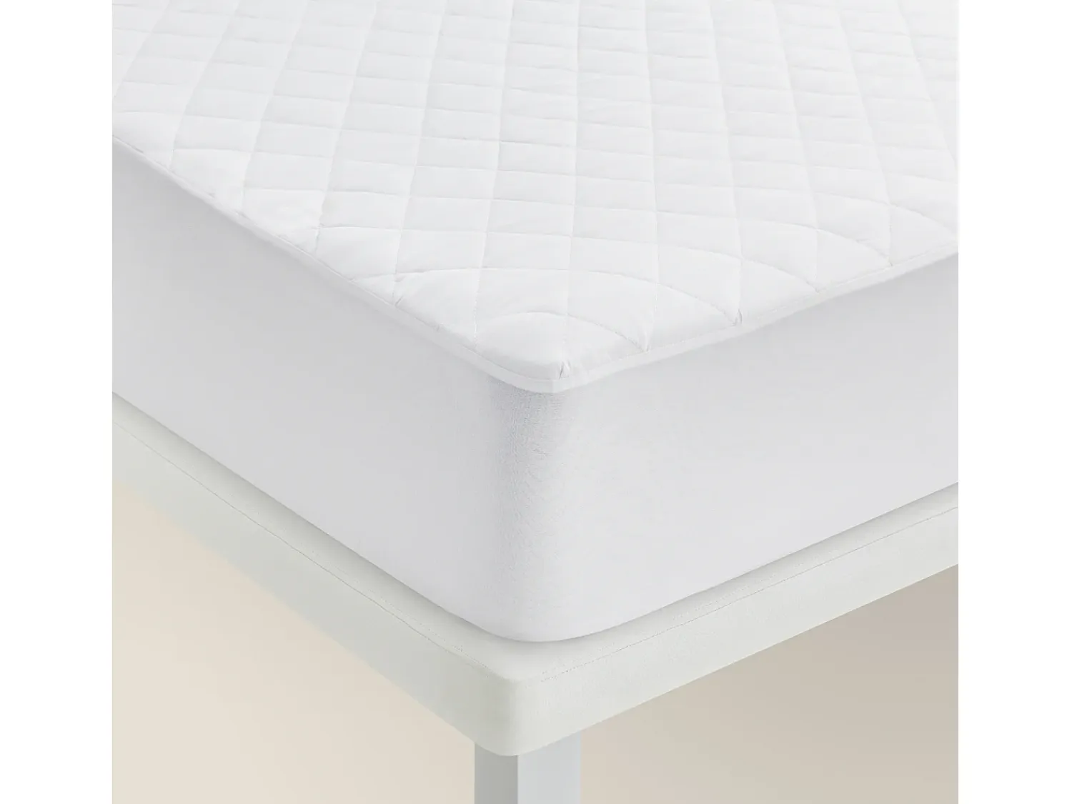 PIKOLIN Ropa De Cama^Protector de colchón 105x196cm| HOME| Aloe Vera| Hasta 32cm Blanco