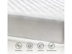 Online PIKOLIN Protector de colchón 135x196cm| HOME| Aloe Vera| Hasta 32cm Blanco