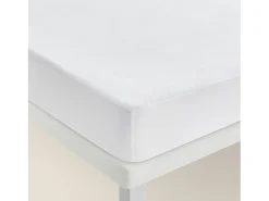 Outlet PIKOLIN Protector de colchón 135x196cm| HOME| Algodón Rizo| 32cm Blanco