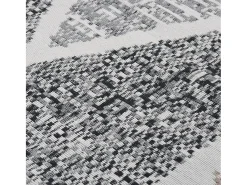 Garden Furniture Alfombra De Salón^Pylenor Alfombra de algodón negra y 120x180 cm Gris