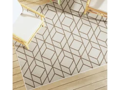 Discount Garden Furniture Ralph Alfombra interior exterior antideslizante pelo corto 160x230 cm Beige