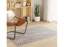 New Garden Furniture Ralph Alfombra interior exterior antideslizante pelo corto 120x180 cm Marru00f3n