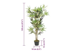 Árbol de bambú artificial con 552 hojas verde 120 cm ES955111