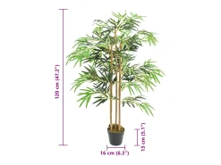 Árbol de bambú artificial con 730 hojas verde 120 cm ES140567