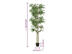 Árbol de bambú artificial con 988 hojas verde 150 cm ES691671