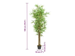 Sale Árbol de bambú artificial con 1288 hojas 180 cm ES298615 Verde