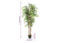 Árbol de bambú artificial con 1095 hojas verde 150 cm ES999596