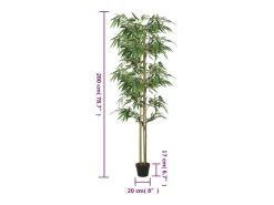 Árbol de bambú artificial con 1520 hojas 200 cm ES831400 Verde