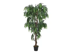 Árbol de mango artificial con 600 hojas verde 150 cm ES474646