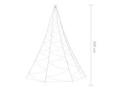 vidaxl Iluminación Exterior^Árbol de pared con gancho metálico 720 LED blanco frío 5 m Multicolor