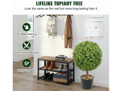 Árbol Topiario Artificial SucceBuy Árbol Topiario Artificial de 2 Pies, Planta Falsa, Hojas Reemplazables, Decoración Del Hogar.