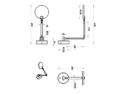 Regina - Lámpara de pared redonda ajustable Fabas Luce - Aplique LED regulable de 9 W CCT (3000K, 4000K, 5000K, 6000K) - Aluminio