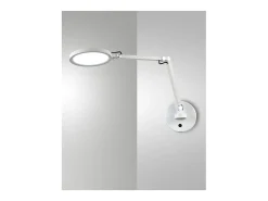 Regina - Lámpara de pared redonda ajustable Fabas Luce - Aplique LED regulable de 9 W CCT (3000K, 4000K, 5000K, 6000K) - Aluminio