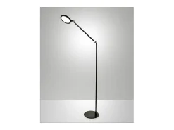 Clearance Regina - Lámpara de pie LED orientable de metal H.135 cm Fabas Luce - Luz LED integrada de 9 W CCT (3000K 4000K 5000K 6000K) Negro